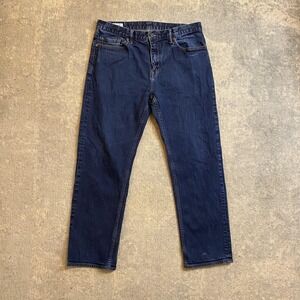 Banana Republic Straight Jeans Mens 35x30 Blue Dark Wash Denim Mid Rise Casual